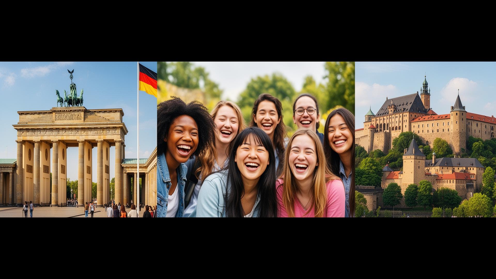 Internationale Studierende vor einer deutschen Universität – Studieren in Deutschland mit SinoWay Germany